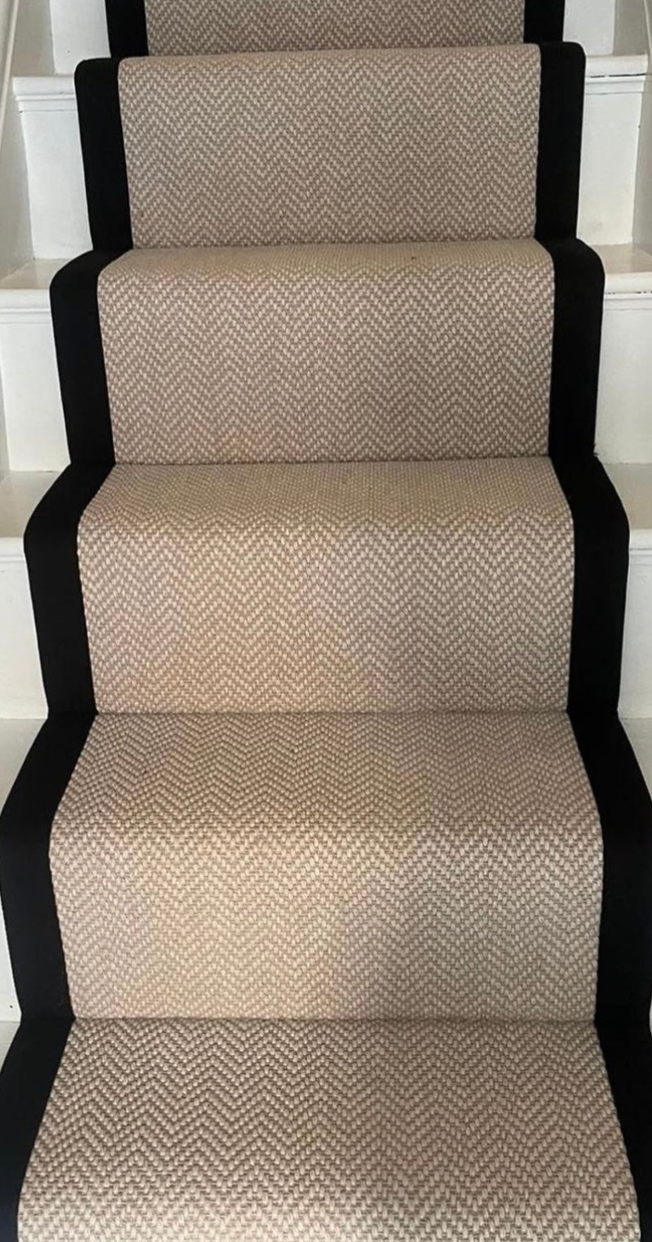 Stair Runner - Salo Herringbone (Black Edging)