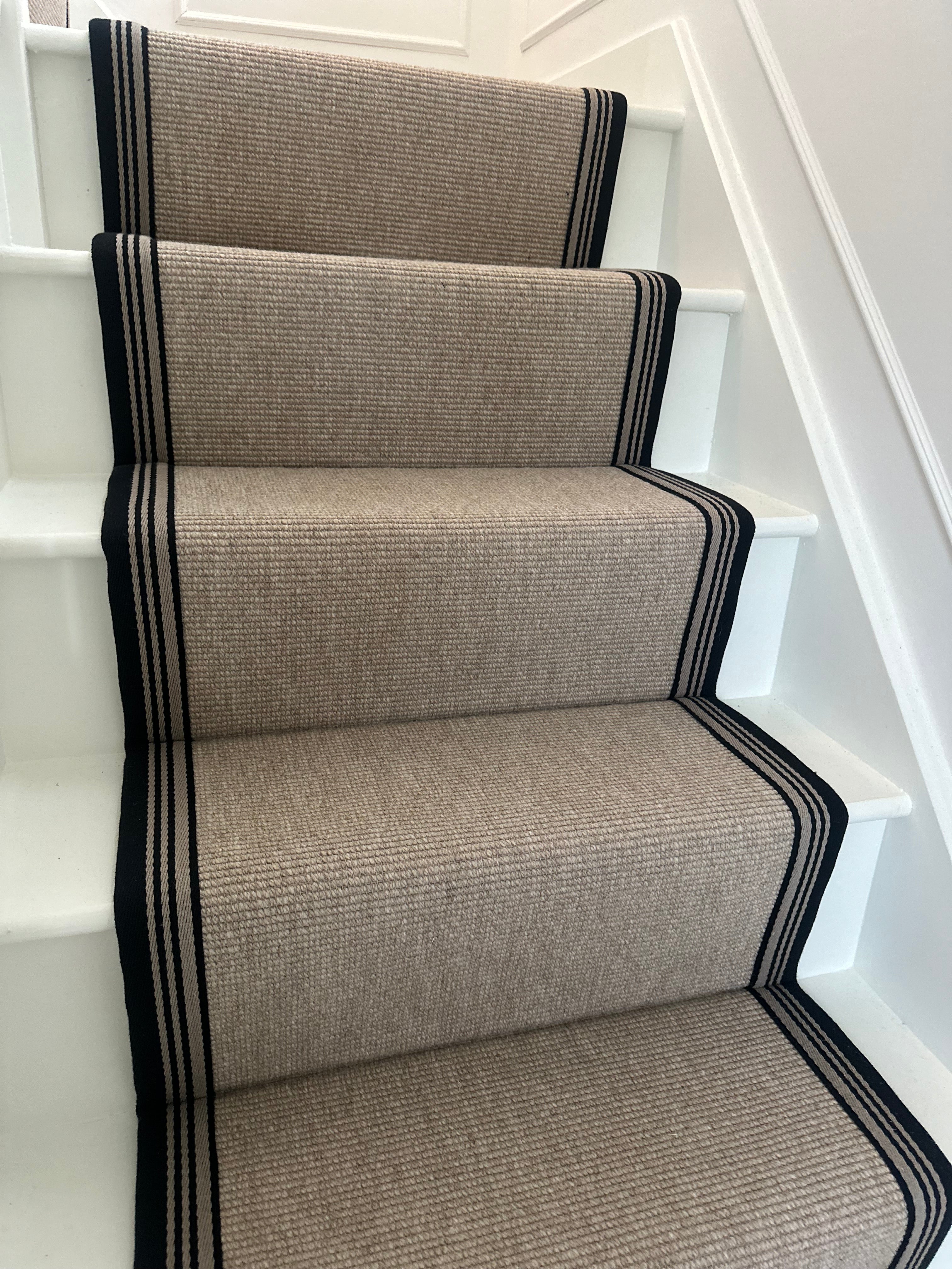 Stair Runner - Timeless Nordic Sails Flatweave ( Stripe Taped Edge )