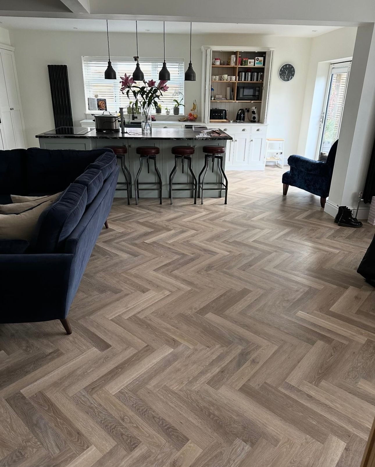 Bleached Wood Herringbone