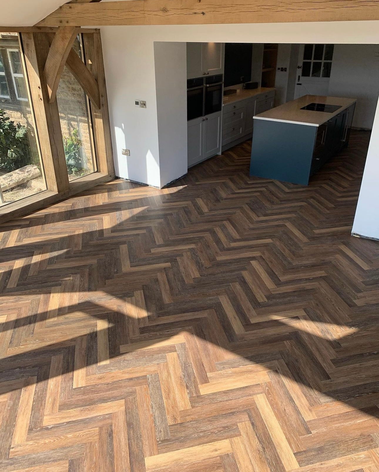 Burnt Wood Herringbone