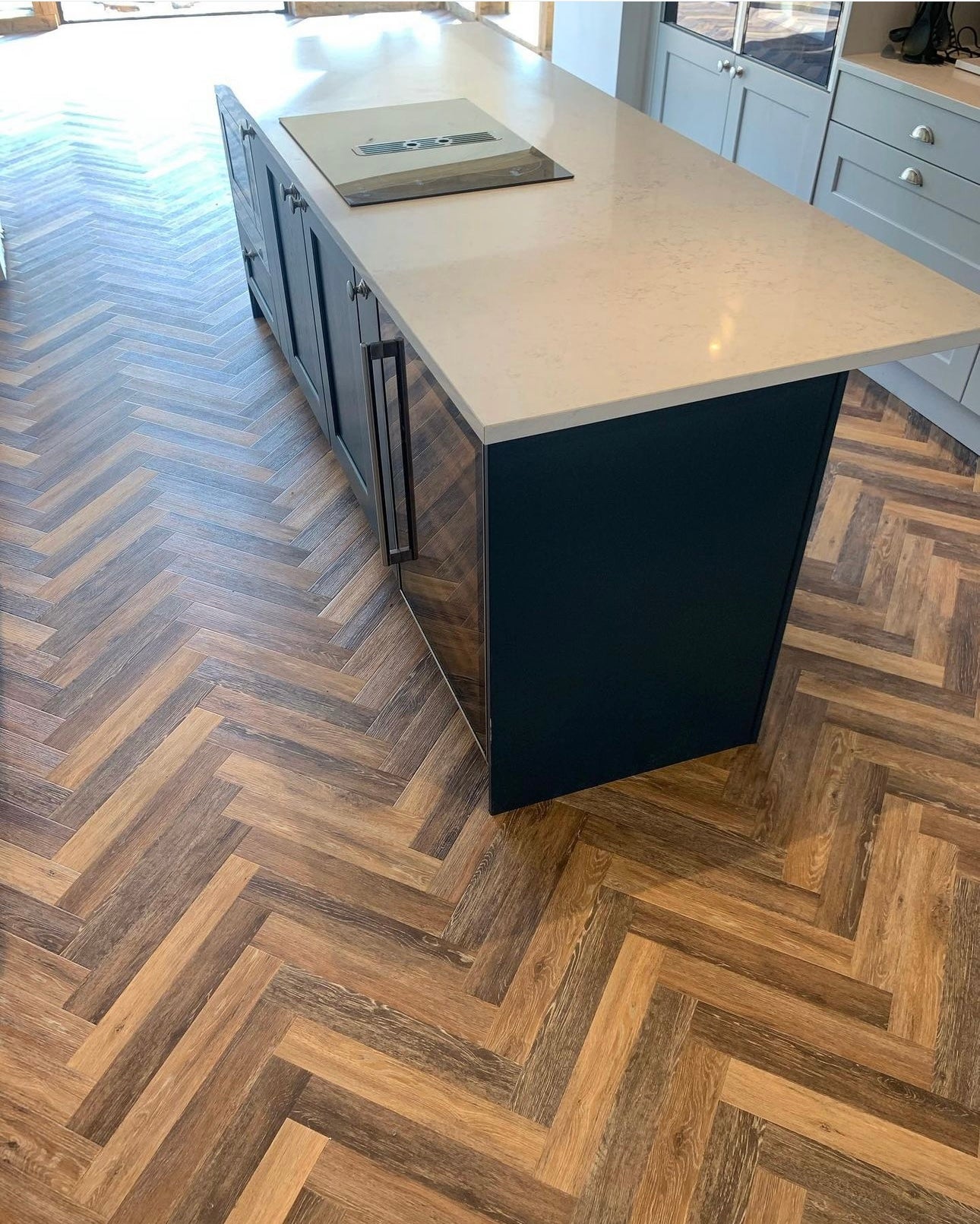 Burnt Wood Herringbone