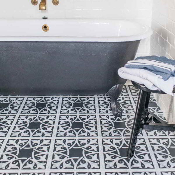 Cassis Black Square Tile