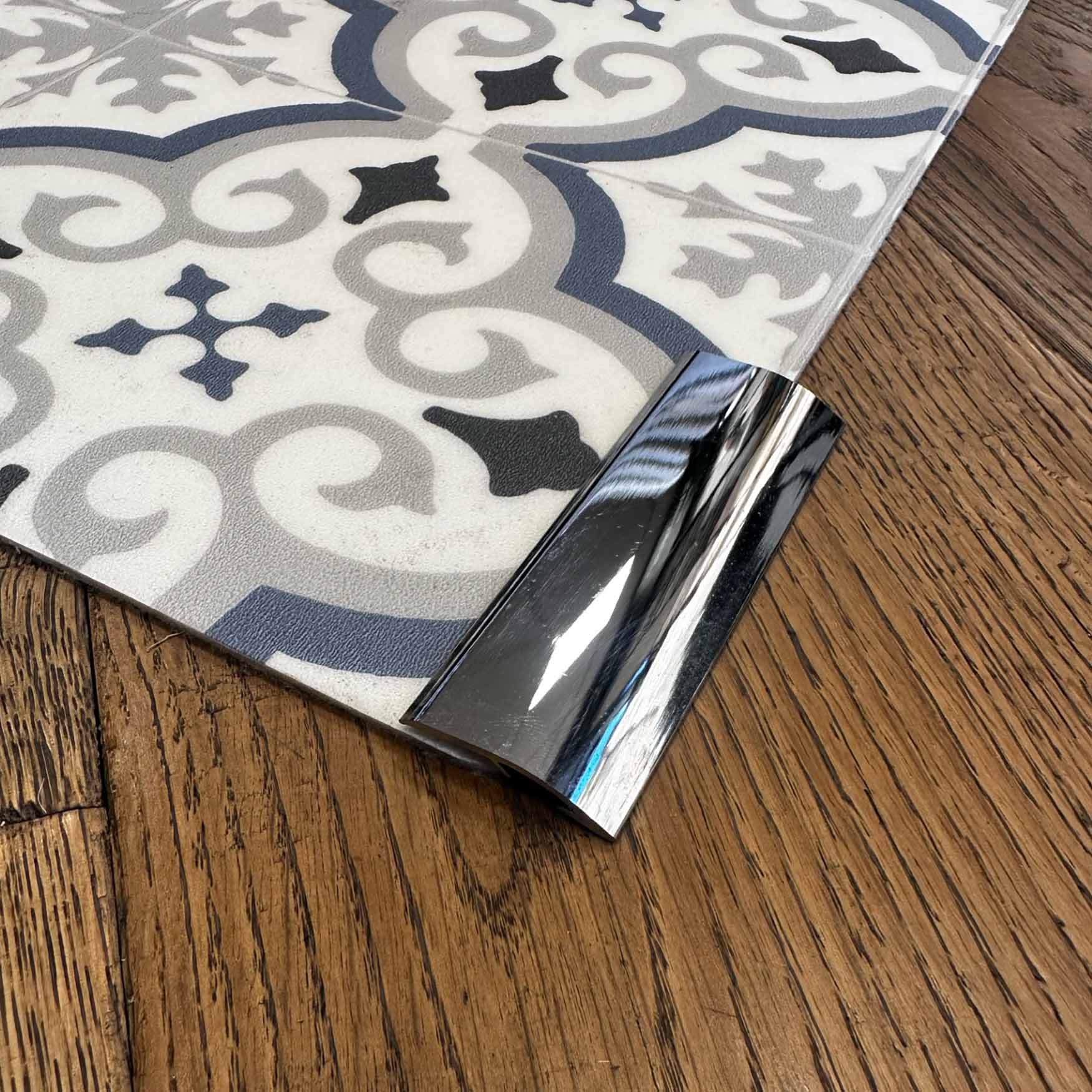 Door Bar – Self Adhesive Flat – Premier Polished Chrome