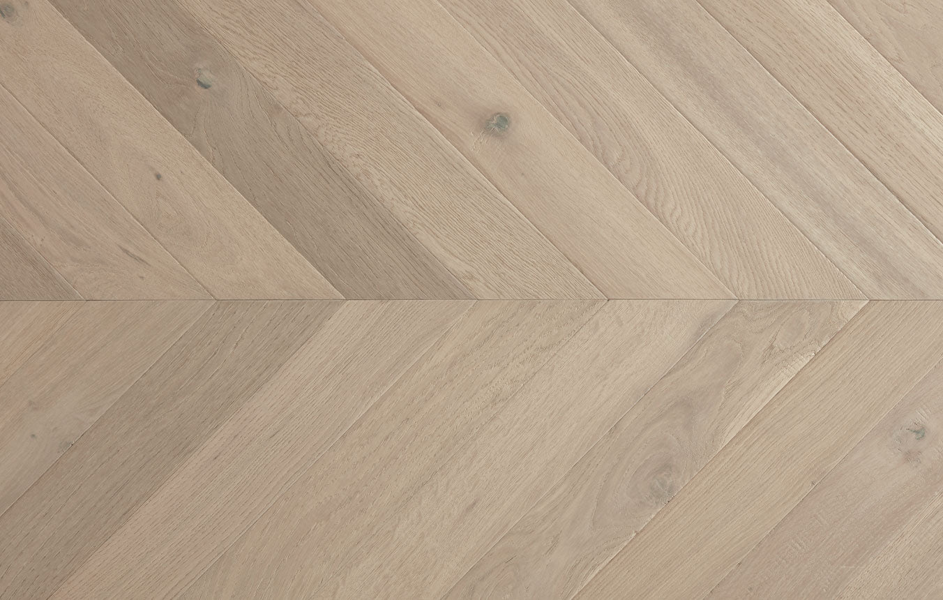 Warehouse Raw Cotton Chevron  - Engineered Wood