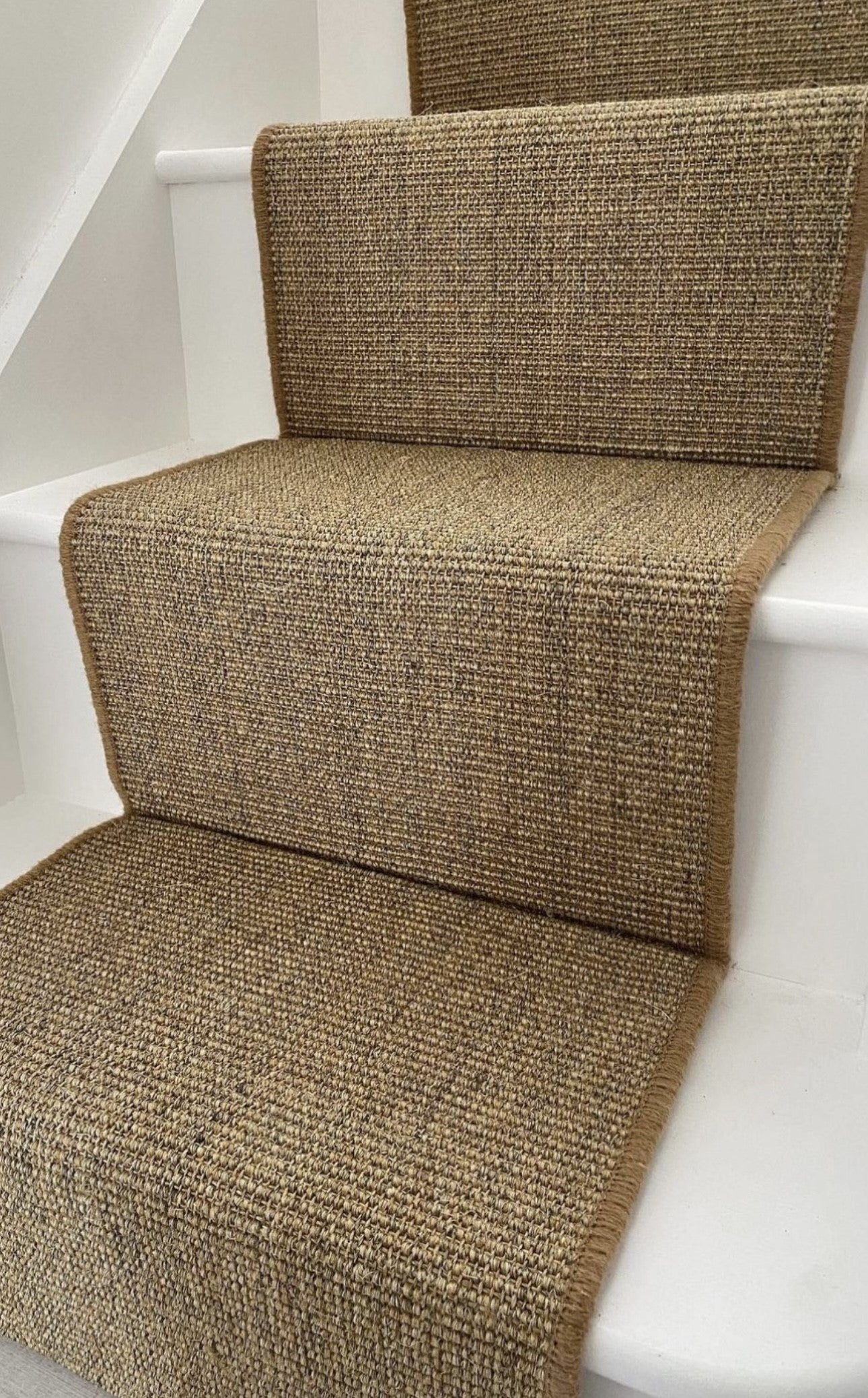 Stair Runner - Sand Hill Sisal (Brown Whipped Edge) 100% Sisal